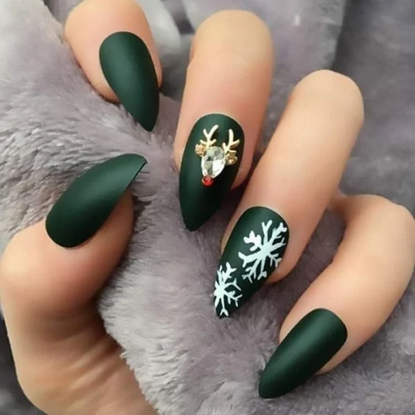 Matte Christmas Nails